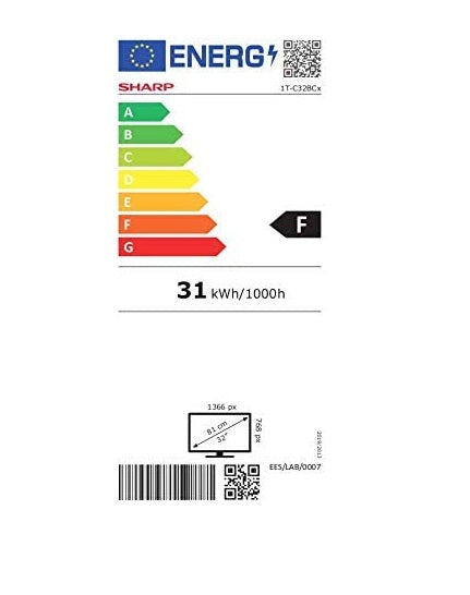 Televizor LED Smart SHARP 32BC5E, HD, 81cm, Negru, Clasa F