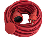 Prelungitor Electric 25m 3600w Rosu, Cablu Cauciuc Natural, Pentru Exterior