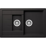 Chiuveta granit Schock Manhattan D-150S Nero Cristalite 780 x 500 mm, adancime cuva 200 mm, reversibila, montare pe blat