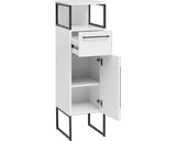 Dulap Baie Midi Asezat Limone U300, 1 Usa 1 Sertar, PAL, 112,5x33 cm, Alb Creta