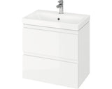 Dulap baza lavoar Cersanit Moduo Slim 60 cm, cu sertare, alb