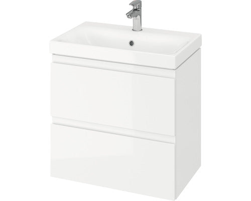 Dulap baza lavoar Cersanit Moduo Slim 60 cm, cu sertare, alb