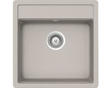 Chiuveta granit Schock Nemo N-100S Beton Cristalite 490 x 510 mm, adancime cuva 180 mm, universala, montare pe blat