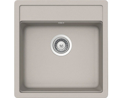 Chiuveta granit Schock Nemo N-100S Beton Cristalite 490 x 510 mm, adancime cuva 180 mm, universala, montare pe blat