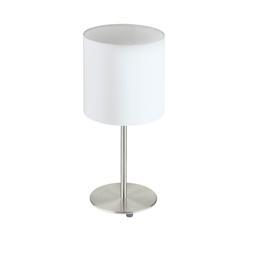Veioza textila, Pasteri, 31594, E27, Nichel Mat-Alb, 60W