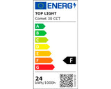 Plafoniera Cu Led Integrat Comet 30c 24w 2400 Lumeni, Pentru Baie Ip54, Negru