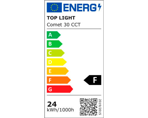Plafoniera Cu Led Integrat Comet 30c 24w 2400 Lumeni, Pentru Baie Ip54, Negru