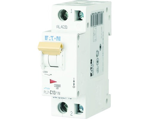 Disjunctor Electric Modular Eaton Xpole 1p+n 13a 10ka, Curba B
