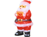 Figurina Mos Craciun Lumineo 60 Led-uri H 41 Cm Alb Rece