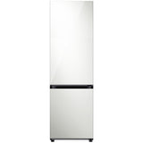 Combina frigorifica Samsung Bespoke RB38A7B5312/EF, 387l, Full No Frost, Twin & Metal Cooling, Cool Select+, Digital Inverter, Clasa C, H 203 cm, Sticla alba