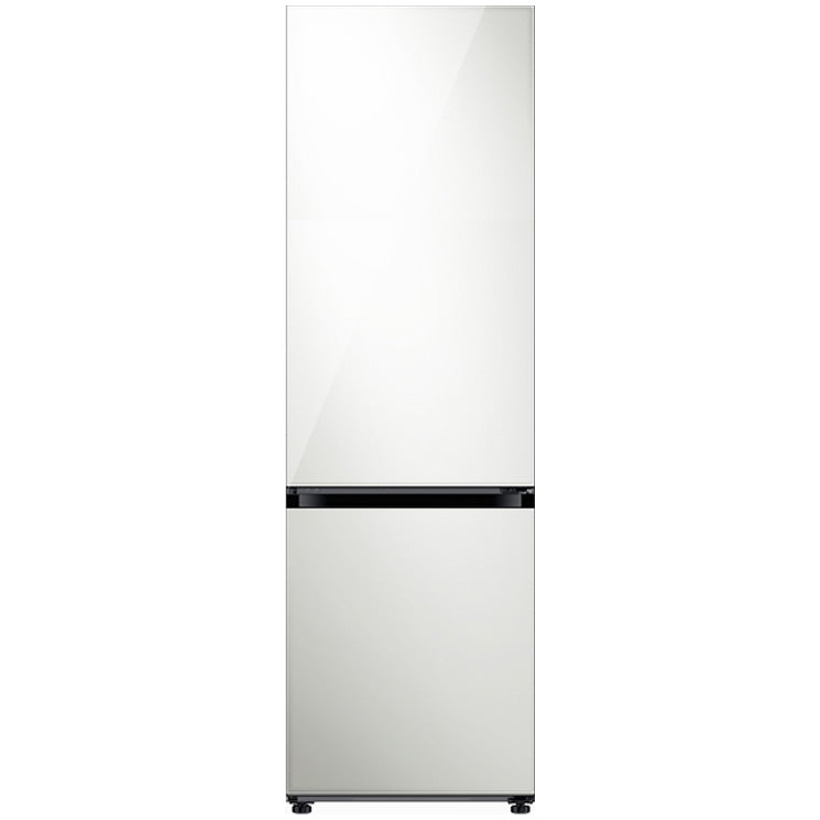 Combina frigorifica Samsung Bespoke RB38A7B5312/EF, 387l, Full No Frost, Twin & Metal Cooling, Cool Select+, Digital Inverter, Clasa C, H 203 cm, Sticla alba