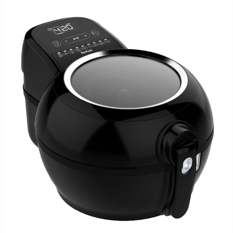 Friteuza Tefal ActiFry Genius FZ760830, capacitate 1.2 kg, 9 programe automate, tehnologie Dual Motion, temperatura ajustabila, capac sticla, negru