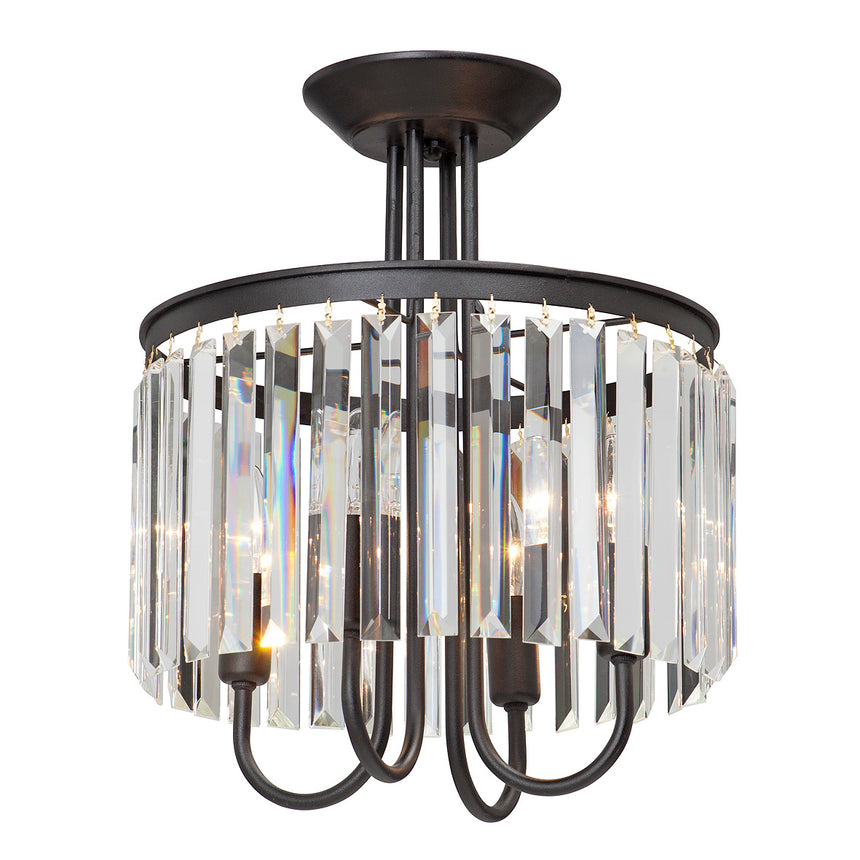 Candelabru Zoe 4xE14, 34,5x34,5x44,5 cm, 40W, negru