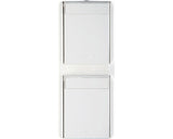 Priza Dubla Cu Impamantare Tem Fontana Ip44 Alb, Montaj Aplicat Vertical
