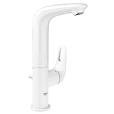 Baterie lavoar Grohe Eurostyle 23569LS3, 3/8'', monocomanda, marimea L, pivotanta, evacuare cu tija, alb