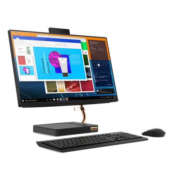 Sistem PC All in One LENOVO IdeaCentre 5 24IMB05, Intel Core i5-10400T, 23.8" Full HD, 8GB, SSD 512GB, Intel UHD Graphics, Windows 10 Home, Negru