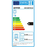 Aragaz GORENJE GECS6B70CLB, 4 arzatoare, Electric, L 60 cm, Airfry, Gatire asistata cu abur, Grill, Negru