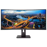 Monitor curbat LED VA Philips 34", UltraWide QHD, DisplayPort, Negru, 345B1C