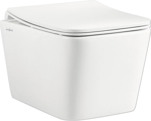Set Vas Wc Suspendat Three, Margine Clatire Deschisa, Alb, Include Capac Wc