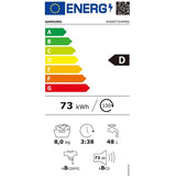 Masina de spalat rufe Slim Samsung WW80T304MBS/LE, 8 kg, 1400 RPM, Clasa D, Smart Check, Drum Clean, Motor Digital Inverter, Argintiu