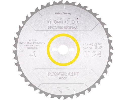 Disc Fierastrau Circular Metabo Professional Ø315x3x30 Mm 24 Dinti