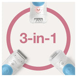 Epilator, Braun, SES5-610 Wet & Dry, 28 pensete, timp de functionare 30 minute, prindere anti-alunecare, 2 trepte de viteza, Alb/Albastru