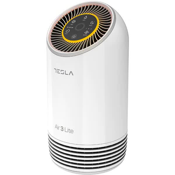 Purificator Tesla Air3 LITE, CADR 110 m3/h, Indicator filtru, Sleep Mode, Timer, Filtru HEPA+Carbon Activ, Alb