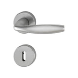Maner usa interior, Hoppe New York, cu rozeta pentru cheie, culoare gri, 127 x 52mm