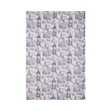 Draperie cu model, 140x245 cm, prindere pe inele