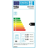 Cuptor incorporabil Beko BIG12100X, Gaz, 66 l, Grill gaz, Rotisor, Siguranta flacara, RecycledNet, Iluminare halogen, Inox