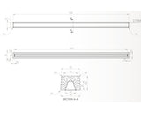 Prag cabina dus drept din granixit 80 cm Platina