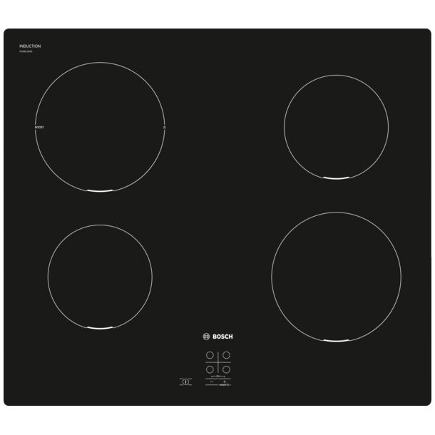 Plita incorporabila Bosch PUG611AA5E, Inductie, 4 zone de gatit, PowerBoost, TouchSelect, 60 cm, Negru