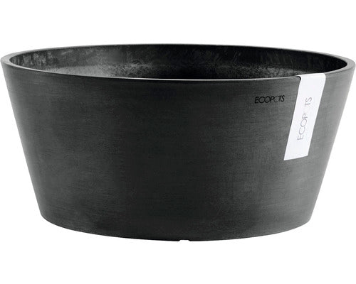 Ghiveci Ecopots Frankfurt Plastic Ø 50 Cm H 25 Cm Gri Inchis
