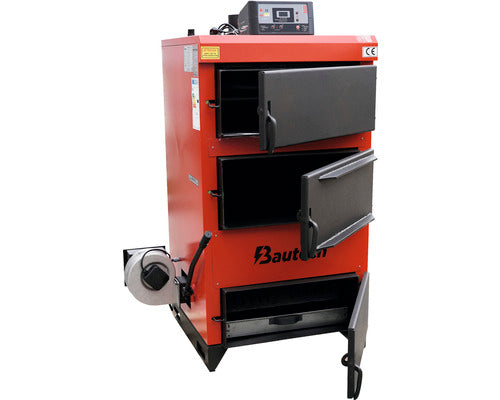Cazan Pe Combustibil Solid Cu Aer Insuflat Bautech 25 29 Kw 150x73x70,5 Cm