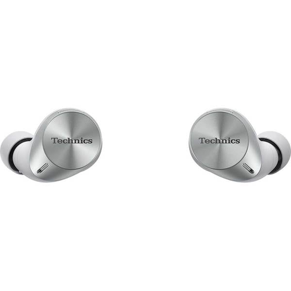 Casti In-Ear Technics EAH-AZ60M2ES, True Wireless, Hybrid Noise Cancelling, Multipoint, Alexa built-in, JustMyVoice, Autononie 25 ore, Driver 8 mm, Argintiu