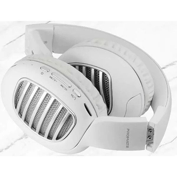 Casti PROMATE Concord, Bluetooth, On-Ear, Microfon, slot MicroSD, Argintiu