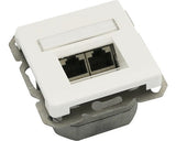 Priza Date Rj45 Dubla Roth Lange Plus Cat.6, Alb