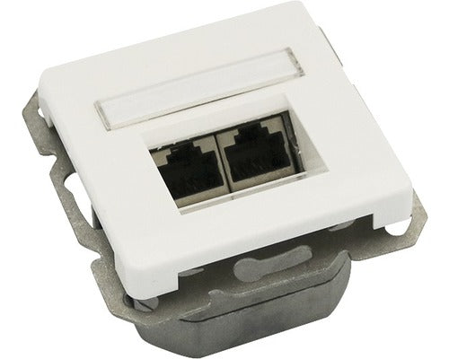 Priza Date Rj45 Dubla Roth Lange Plus Cat.6, Alb