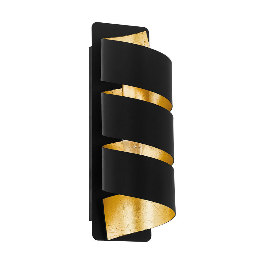 Aplica ELIZONDO, EGLO, E14, 1x40W, otel, negru, auriu, 27 x 8 cm