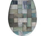 Capac WC form & style, design mozaic, inchidere lenta, usor detasabil, 39,7-47,6x36,2 cm
