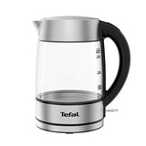 Fierbator Tefal Glass KI772D38, capacitate 1.7L, putere 2200 W, indicator luminos, argintiu&negru