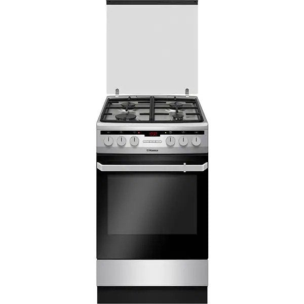 Aragaz HANSA FCMX58292, 4 zone de gatit, 50 cm, plita pe gaz, Inox