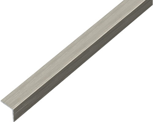Cornier Aluminiu Alberts 20x20x1 Mm, Lungime 1m, Autoadeziv, Nuanta Otel Inoxidabil Inchis