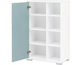 Dulap Baie Midi Asezat Kimi HB 650, 1 Usa, PAL, 105,2x65,3 cm, Alb Creta Albastru