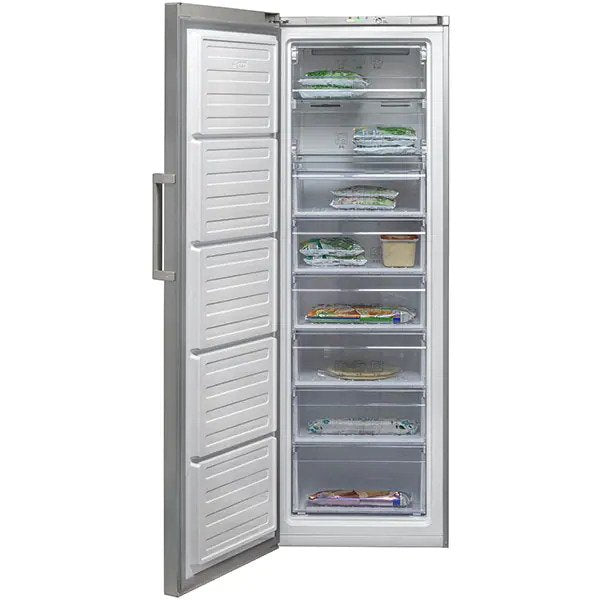 Congelator Beko RFNE312K31XBN, 282 l, Clasa F, No Frost, 8 rafturi, Termostat reglabil, H 185 cm, Argintiu