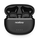 Casti audio in-ear Niceboy HIVE Pins ANC 3, True Wireless, Bluetooth 5.3, Active Noise Cancelling, Microfon, asistent vocal, mod Gaming, mod Ambient, aplicatie mobila, control tactil, IPX4, incarcare rapida, autonomie de pana la 40 ore, negru