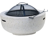 Grill De Gradina Si Bol de Foc cu Capac Ø 60 Cm Gri