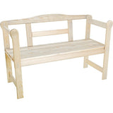 Banca de gradina, din frize de lemn, cu 2 locuri, natur, 45 x 118 x 78 cm