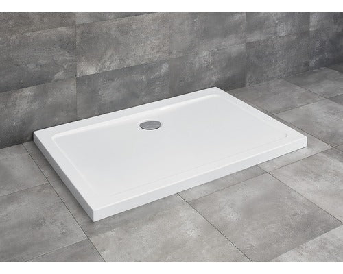 Cadita de Dus Dreptunghiulara Radaway Doros D, 120x90x5 cm, Acril, SDRD1290-01, Alb