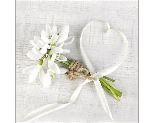 Tablou Sticla White Spring I 20x20 Cm